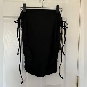 Women’s Adorable Black Tube Top With Side Ties Size XS